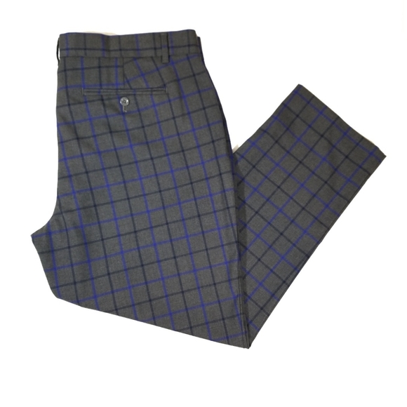 GAP Pants - {GAP} Windowpane Grey Plaid Slim Crop Pants